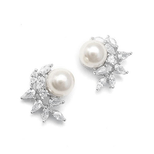 Crescent Pearl Earrings