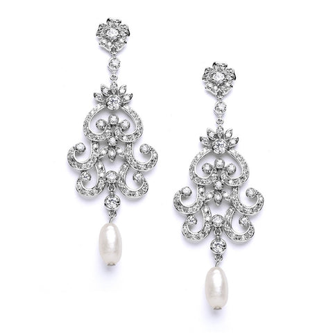 3 Tier Dream Pear Shaped Drop Earrings