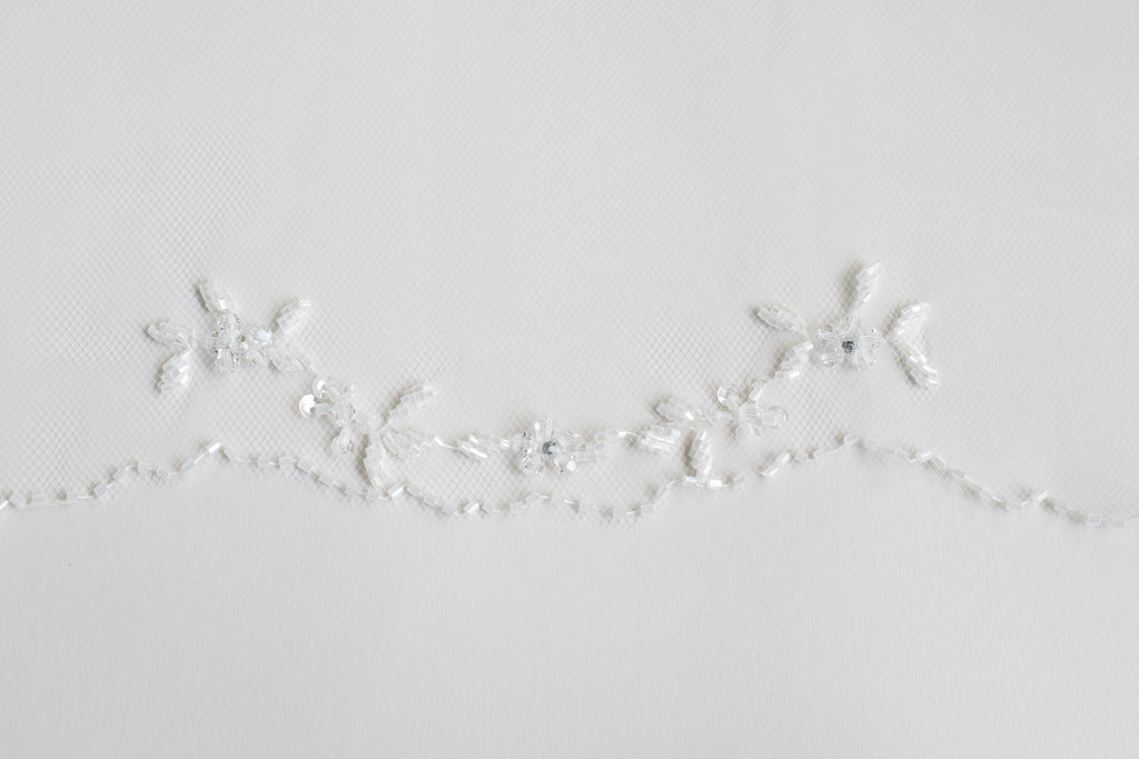 Beaded Fingertip Wedding Veil