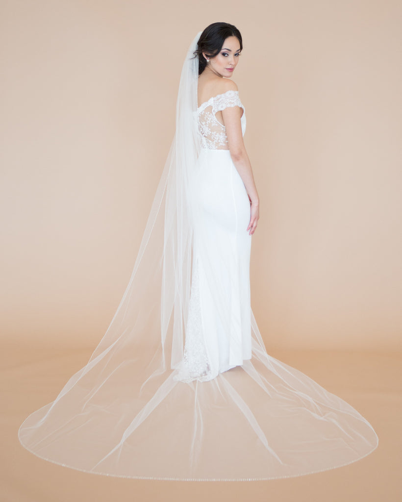Beaded Cathedral Length Veil