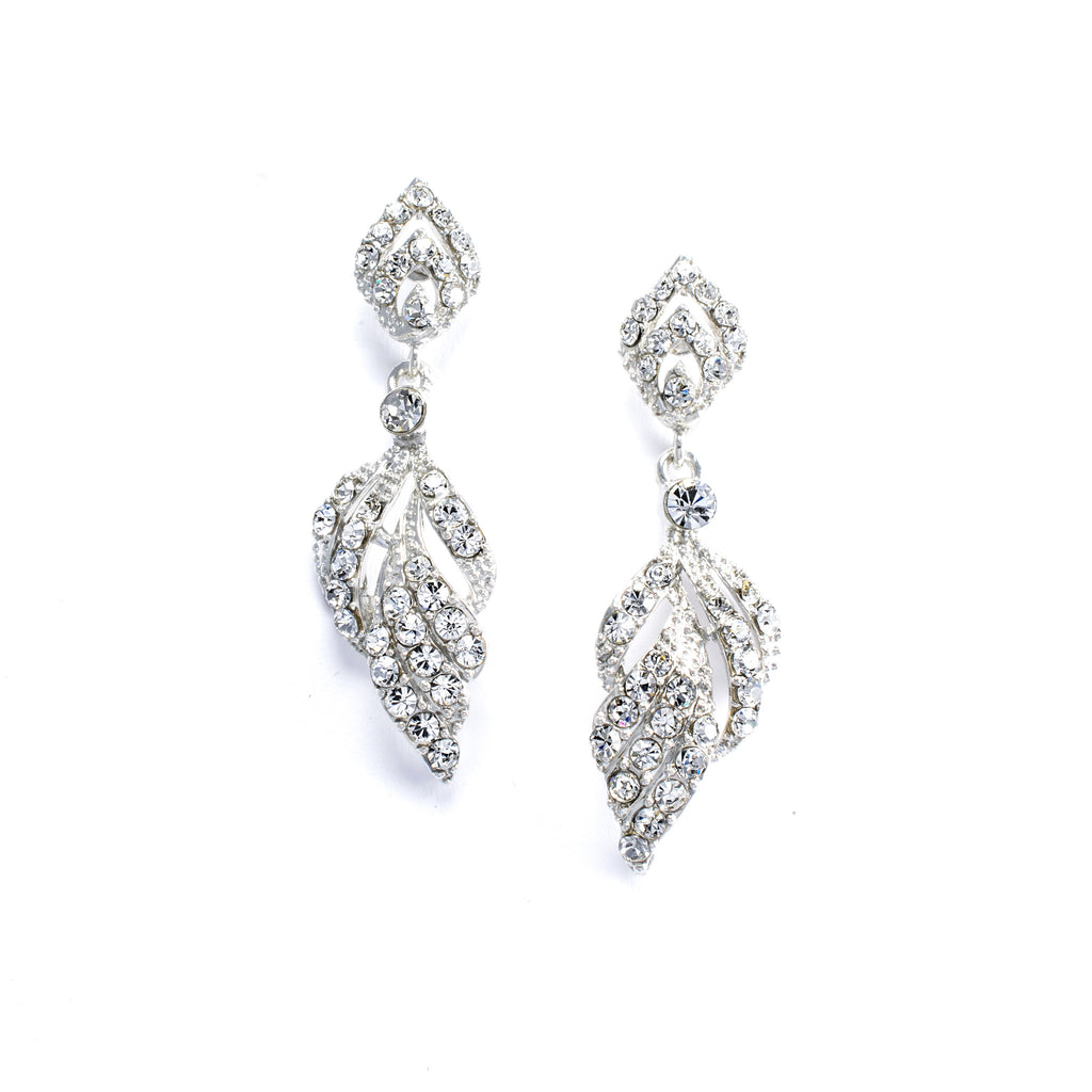 Art Deco Leaf Earrings