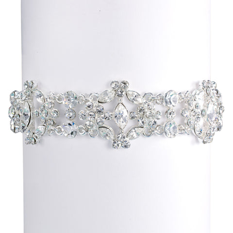 Crystal and Pearl Bridal Bracelet