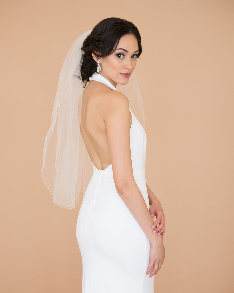 Gold Fingertip Wedding Veil