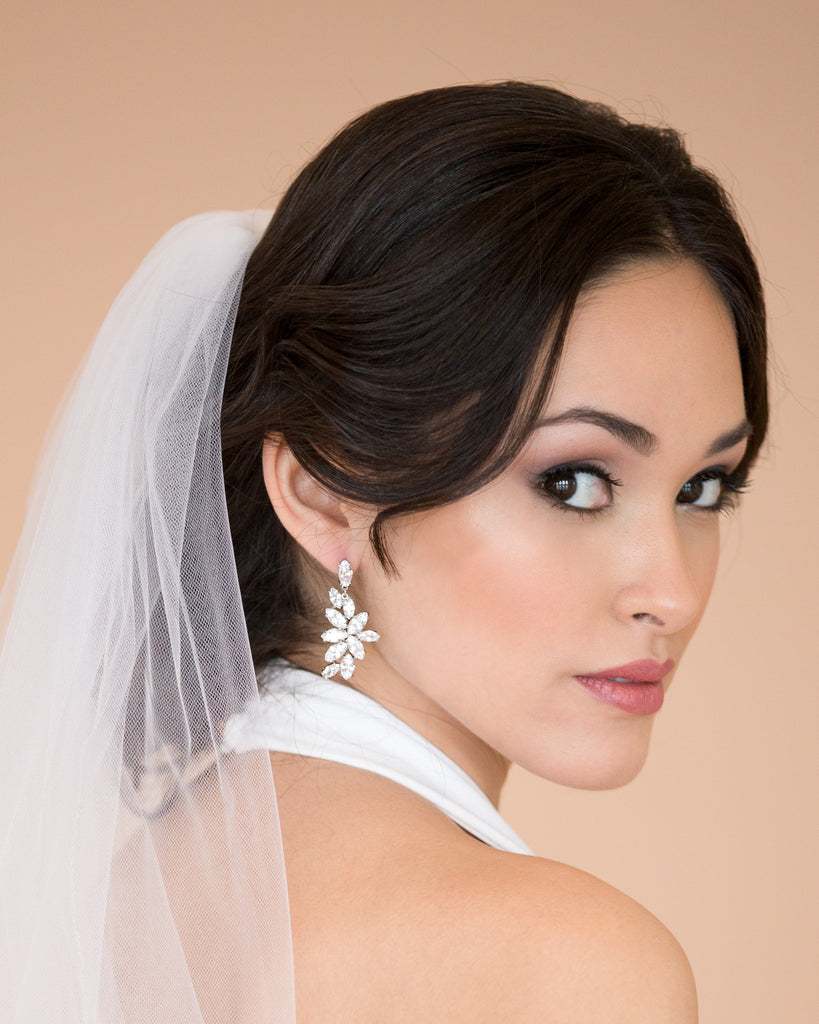 Silver Bridal Earrings