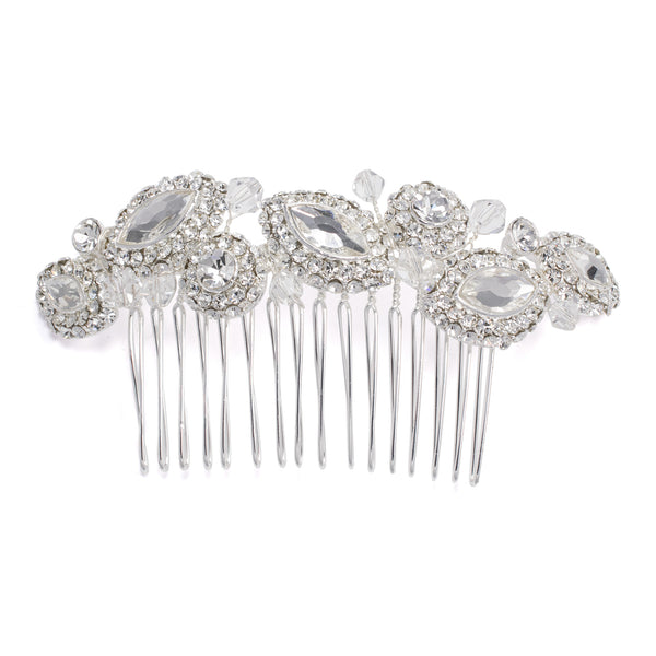 Marchesa Crystal Embellished Hair Comb Amazon.com : Aimimier Bridal Sapphire Crystal Hair Comb  main image 4