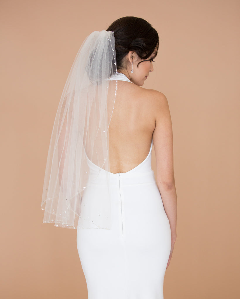 Crystal Pearl Wedding Veil