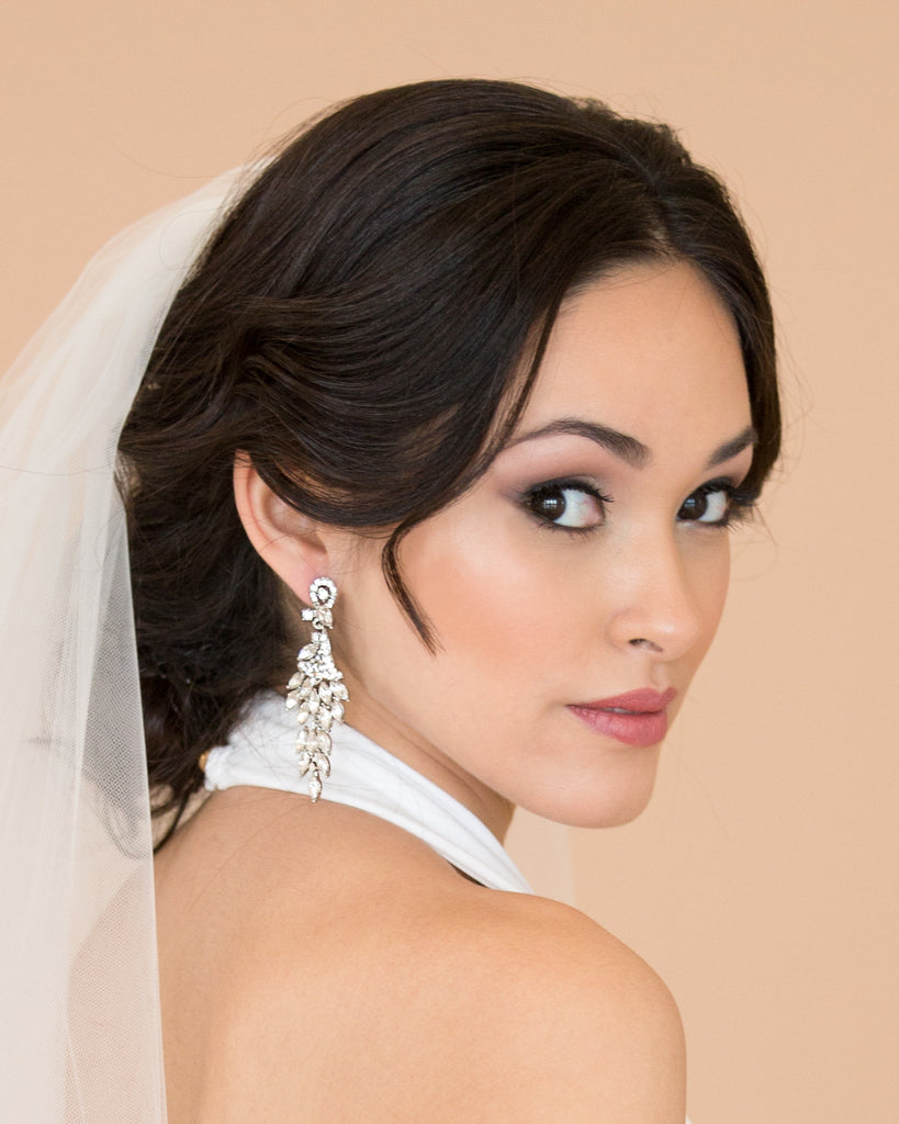 Silver Chandelier Bridal Earrings