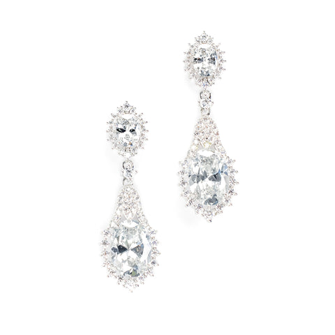 Crystal Flare with Fresh Water Pearl Earrings