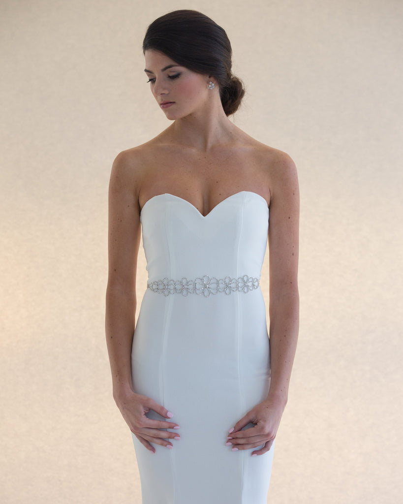 Silver Crystal Bridal Belt
