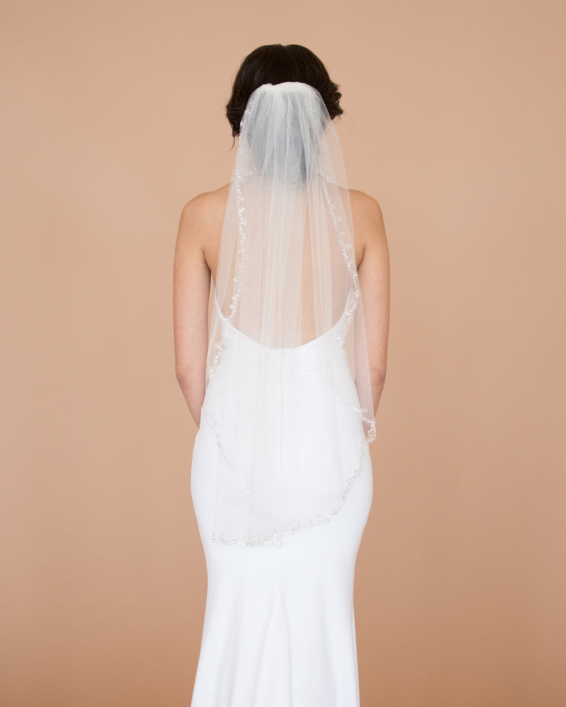 Beaded Wedding Veil