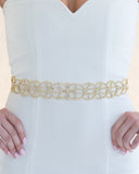 Gold Crystal Bridal Sash